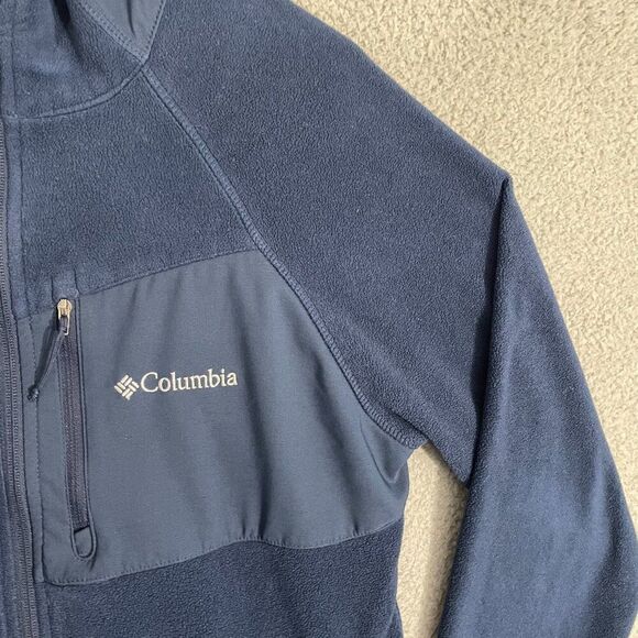 Columbia Jacket Men L Navy Full Zip Fleece Outdoor - Picture 3 of 8
